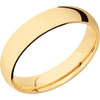 14K Yellow Gold + Polish Finish - 5 mm wide Domed 14K Yellow Gold band. - Custom
