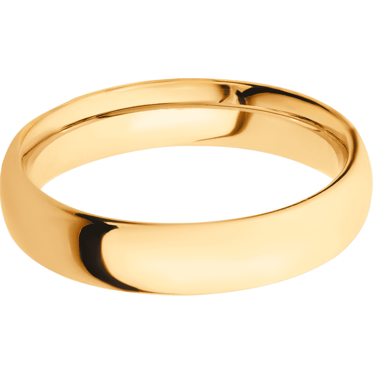 14K Yellow Gold + Polish Finish - 5 mm wide Ultra Comfort (our most comfortable profile) 14K Yellow Gold band. - Custom