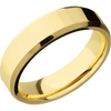 14K Yellow Gold + Polish Polish Finish - 6 mm wide Beveled 14K Yellow Gold band. - Custom