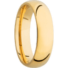 14K Yellow Gold + Polish Finish - 6 mm wide Domed 14K Yellow Gold band. - Custom