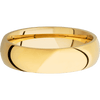 14K Yellow Gold + Polish Finish - 6 mm wide Domed 14K Yellow Gold band. - Custom