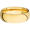 14K Yellow Gold + Polish Finish - 7 mm wide Domed 14K Yellow Gold band. - Custom