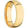 14K Yellow Gold + Polish Finish - 7 mm wide Domed 14K Yellow Gold band. - Custom