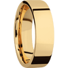 14K Yellow Gold + Polish Finish - 7 mm wide Flat 14K Yellow Gold band. - Custom
