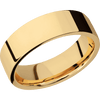 14K Yellow Gold + Polish Finish - 7 mm wide Flat 14K Yellow Gold band. - Custom