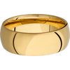 14K Yellow Gold + Polish Finish - 8 mm wide Domed 14K Yellow Gold band. - Custom