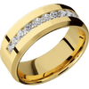 14K Yellow Gold + Polish Satin Finish - 14KY8BHALFETERNITYLABDIA(ST).07CH-P - Custom