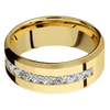 14K Yellow Gold + Polish Satin Finish - 14KY8BHALFETERNITYLABDIA(ST).07CH-P - Custom