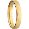 14K Yellow Gold + Satin Finish - 4 mm wide Domed 14K Yellow Gold band. - Custom