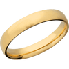 14K Yellow Gold + Satin Finish - 4 mm wide Domed 14K Yellow Gold band. - Custom