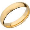 14K Yellow Gold + Satin Finish - 5 mm wide Domed 14K Yellow Gold band. - Custom