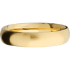 14K Yellow Gold + Satin Finish - 5 mm wide Domed 14K Yellow Gold band. - Custom