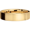 14K Yellow Gold + Satin Finish - 6 mm wide Flat 14K Yellow Gold band. - Custom