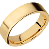 14K Yellow Gold + Satin Finish - 6 mm wide Flat 14K Yellow Gold band. - Custom