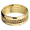 14K Yellow Gold + Satin Polish Finish - 14KY8BCOCODIA2ROWETERNITY.03BEAD-P - Custom