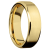 14K Yellow Gold + Satin Polish Finish - 7 mm wide Beveled 14K Yellow Gold band. - Custom