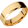 14K Yellow Gold + Satin Polish Finish - 7 mm wide High Bevel 14K Yellow Gold band. - Custom