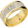 14K Yellow Gold + Satin Polish Finish - 14KY10FGEDIA4ROWETERNITY.015BEAD-P - Custom