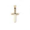 14KT Bevelled Cross - 1"