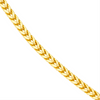 14KT Yellow Gold -1.55mm Hollow Square Franco Chain – view 2 of 3