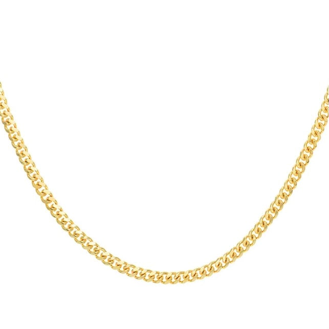 14KT Yellow Gold - 3.50MM Tight Miami Cuban Chain - Choice of 18’’ 20’’ or 24’’ - Men’s Gold Chains