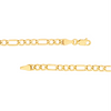 14KT Yellow Gold 4.40mm Hollow D/C Figaro Chain - 20’’ / 22’’ or 24’’ - Men’s Gold Chains