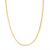 14KT Yellow Gold -4mm Flat Bombe Franco Chain- 22’’ or 24’’ - Men’s Gold Chains