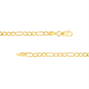14KT yellow gold hollow diamond cut figaro link chain, 3.60MM wide – view 3 of 3