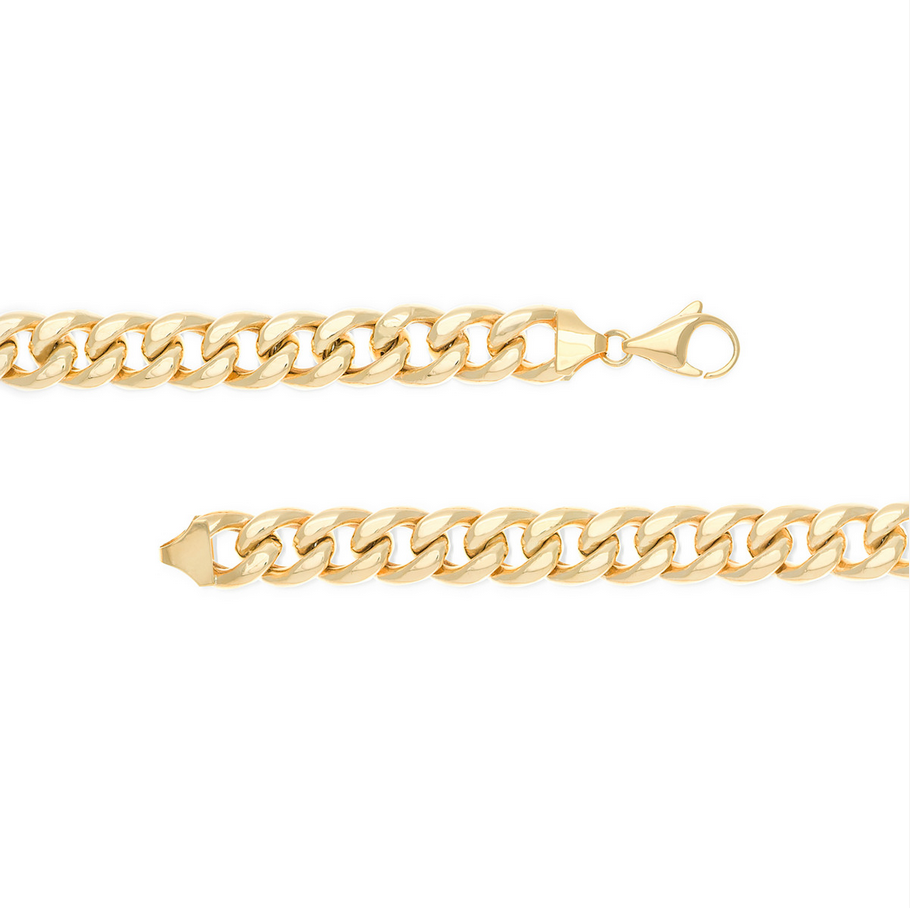 14KT Yellow Gold Light Miami Cuban Men’s Chain- 10.50MM - 22’’ or 24’’ - Men’s Gold Chains
