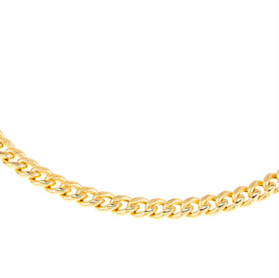 14KT yellow gold light miami cuban link chain, 5.35MM wide – view 2 of 3