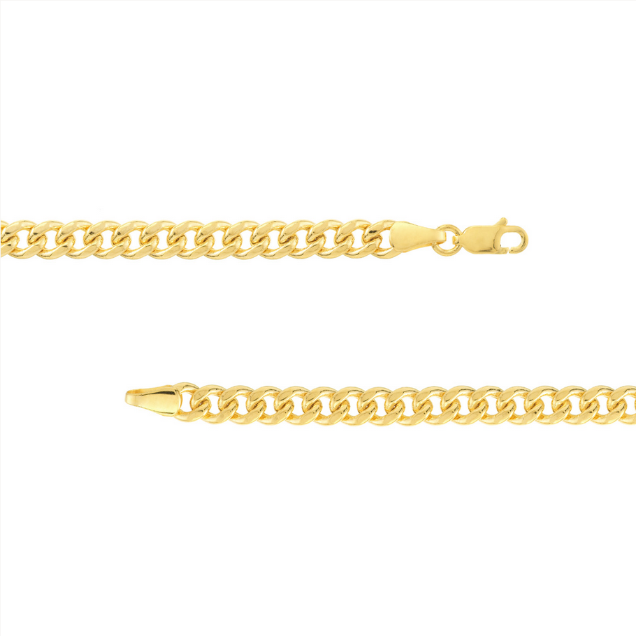 14KT Yellow Gold Light Miami Cuban Men’s Chain- 5.35MM - 20’’ or 24’’ - Men’s Gold Chains