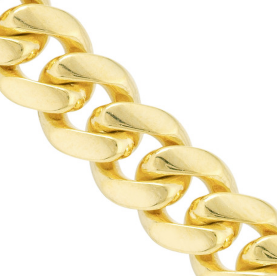 14KT Yellow Gold Miami Cuban Men's Chain - 6.45MM - 22" or 24" – view 2 of 3