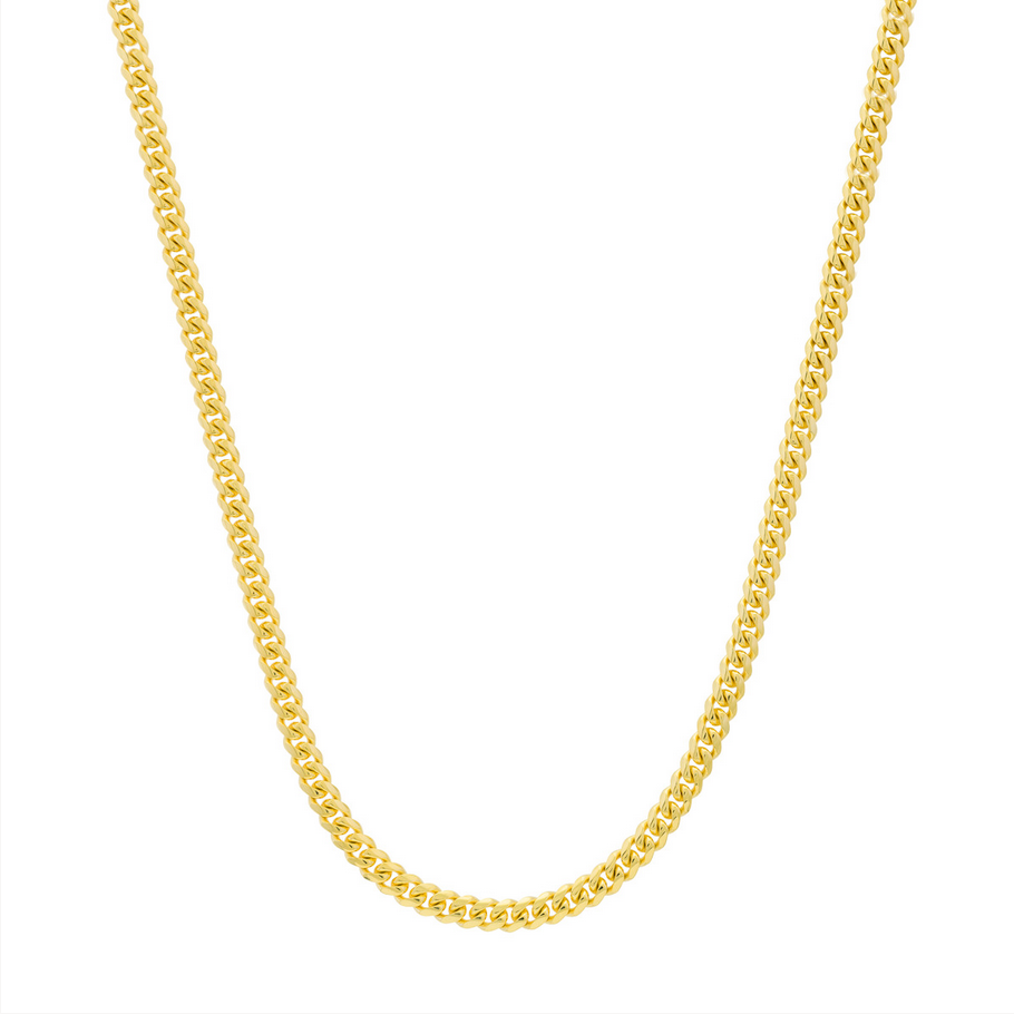 14KT Yellow Gold Miami Cuban Men's Chain - 6.45MM - 22" or 24" – view 1 of 3