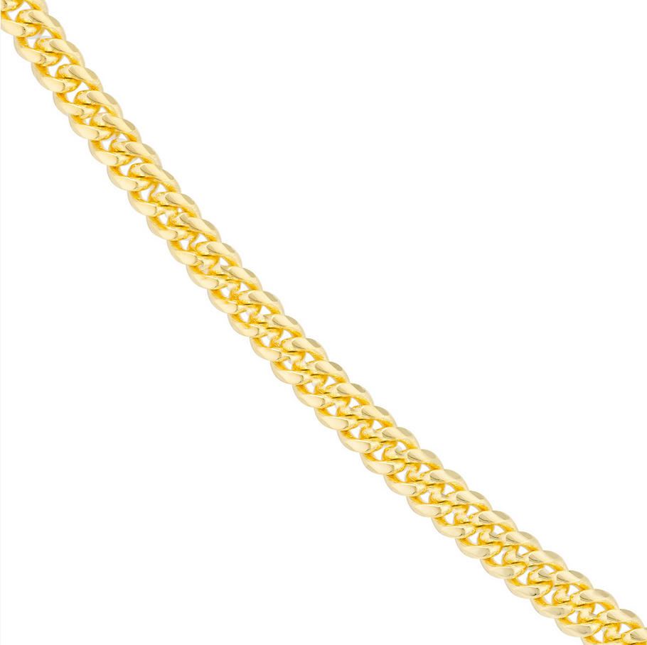 14KT yellow gold solid Miami Cuban link chain, 3.50MM wide – view 2 of 3
