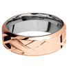 18K Rose Gold + Polish Polish Finish + Titanium - TISLEEVE18KR8HBLATTICE - Custom