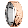 18K Rose Gold + Polish Polish Finish + Titanium - TISLEEVE18KR8HBLATTICE - Custom