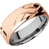 18K Rose Gold + Polish Polish Finish + Titanium - TISLEEVE18KR8HBLATTICE - Custom