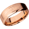 18K Rose Gold + Treebarkh Polish Finish - 8 mm wide High Bevel 18K Rose Gold band. - Custom