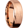 18K Rose Gold + Treebarkh Polish Finish - 8 mm wide High Bevel 18K Rose Gold band. - Custom
