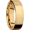 18K Yellow Gold + Anglesatin Finish - 7 mm wide Flat 18K Yellow Gold band. - Custom