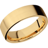 18K Yellow Gold + Anglesatin Finish - 7 mm wide Flat 18K Yellow Gold band. - Custom