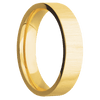 18K Yellow Gold + Crosssatin Finish - 5 mm wide Flat 18K Yellow Gold band. - Custom