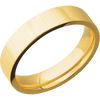 18K Yellow Gold + Crosssatin Finish - 5 mm wide Flat 18K Yellow Gold band. - Custom