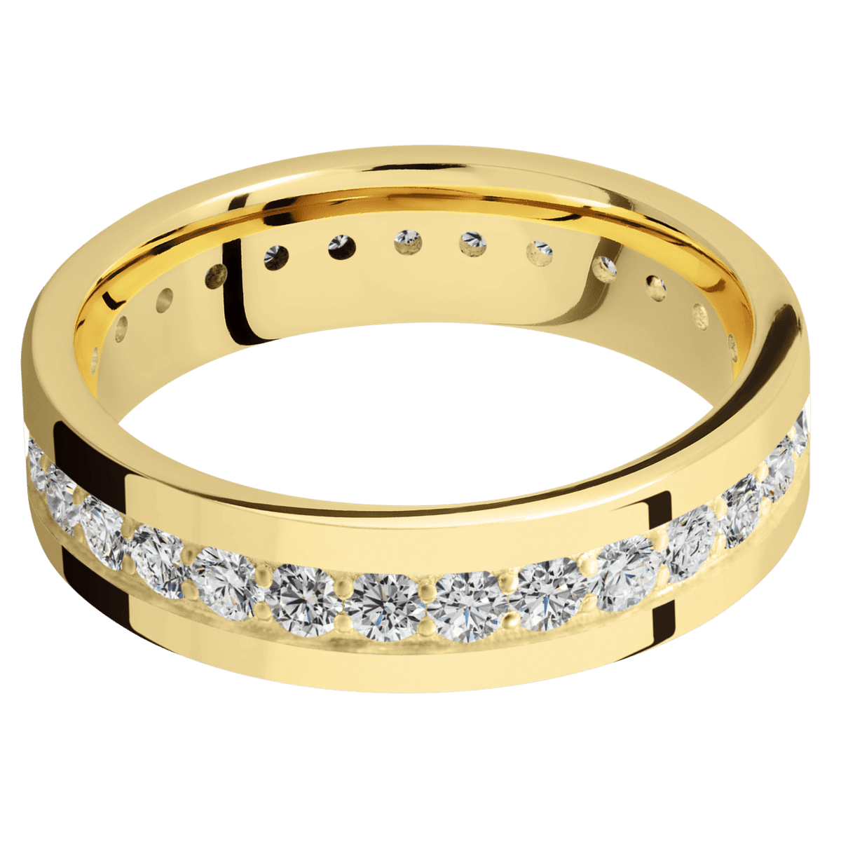 18K Yellow Gold + Polish Finish - 18KY6FETERNITYDIA.05BEAD-P - Custom