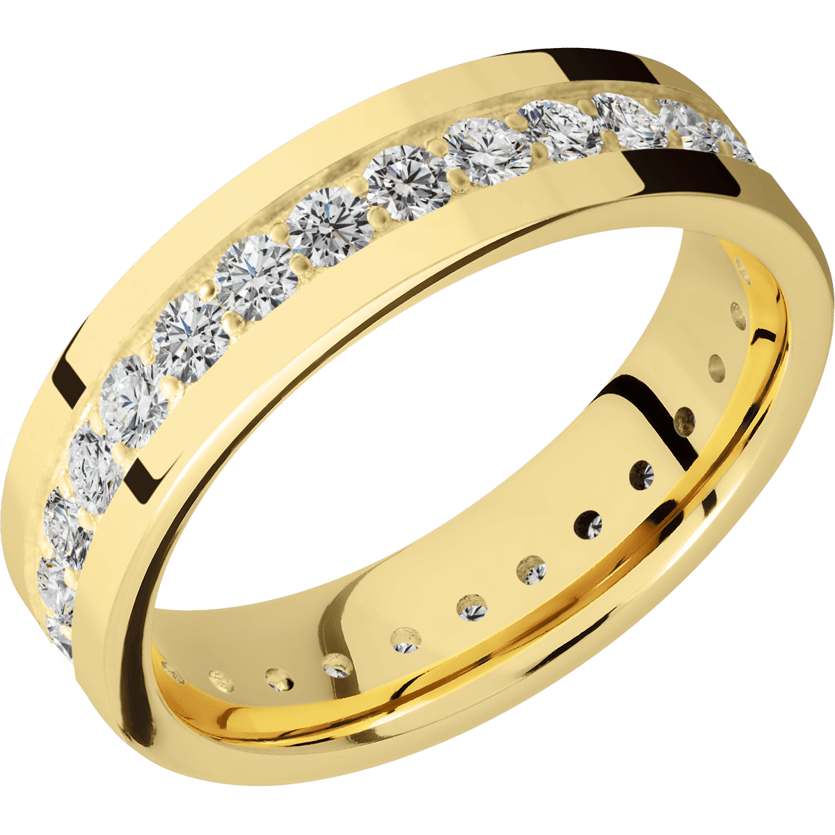 18K Yellow Gold + Polish Finish - 18KY6FETERNITYDIA.05BEAD-P - Custom