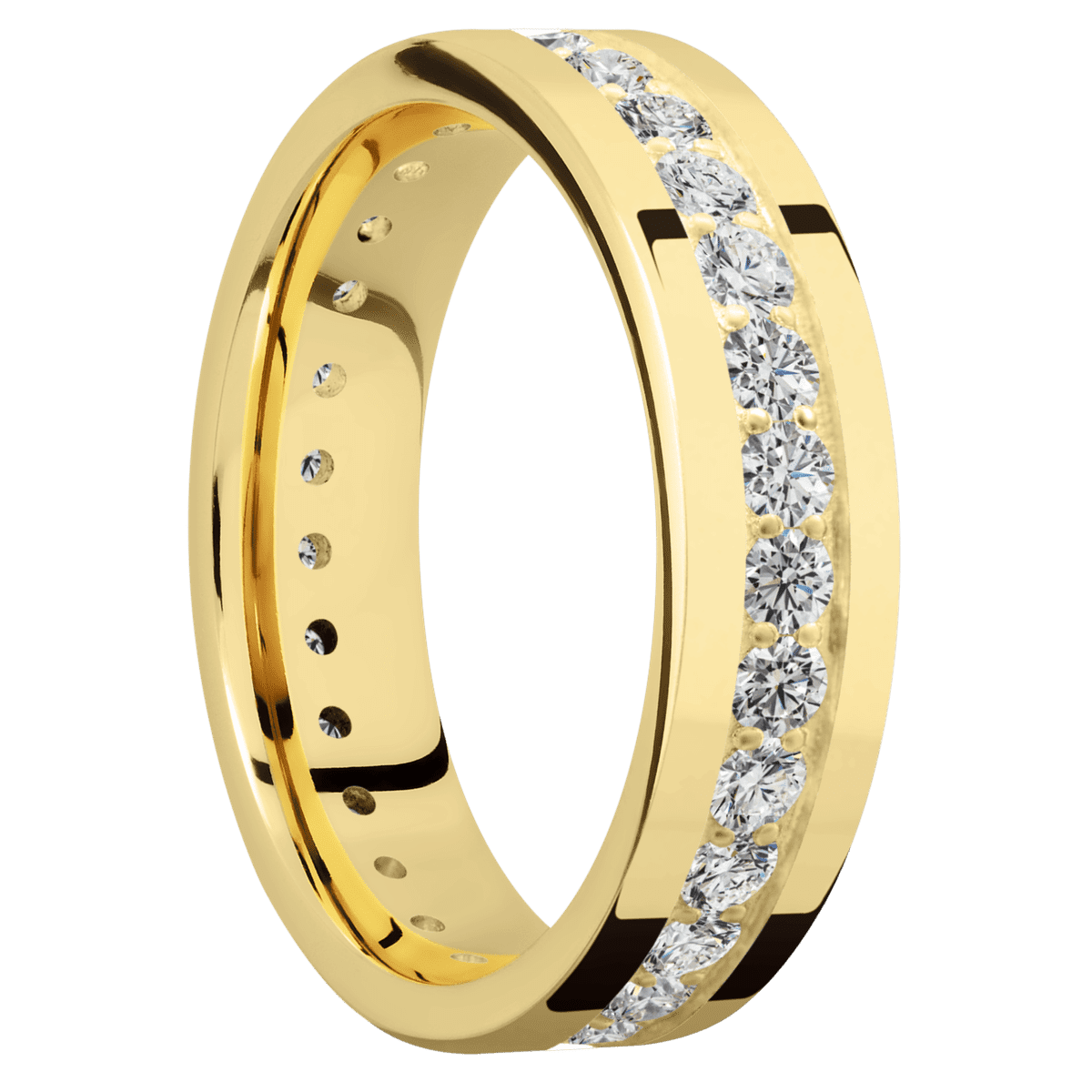 18K Yellow Gold + Polish Finish - 18KY6FETERNITYDIA.05BEAD-P - Custom