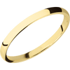 18K Yellow Gold + Polish Finish - 2 mm wide Domed 18K Yellow Gold band. - Custom