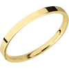 18K Yellow Gold + Polish Finish - 2 mm wide Flat 18K Yellow Gold band. - Custom