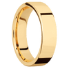 18K Yellow Gold + Polish Finish - 6 mm wide Flat 18K Yellow Gold band. - Custom