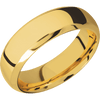 18K Yellow Gold + Polish Polish Finish - 7 mm wide Domed Bevel 18K Yellow Gold band. - Custom
